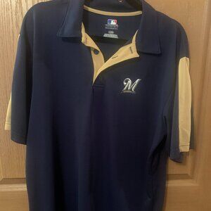Milwaukee Brewers Men’s Genuine Merchandise Collared Polo shirt LG